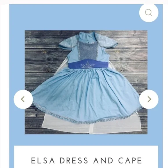 Only Little Once Elsa Dress and Cape Sz 8 - Picture 15 of 16